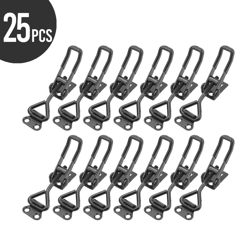 12Pcs Black Toggle Latch Clamp Adjustable, Heavy Duty Toggle Catch