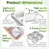 Stainless Steel Snack Containers, 4 Compartment Bento Snack Box with