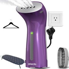 Portable Travel Garment Steamer for Clothes, Metal Steam Head, 25s Heat Up, Pump System, Mini Size, Handheld Steamer for Any Fabrics, No Water Spitting, 120V