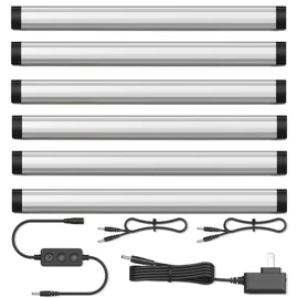 GETINLIGHT 12-inch Plug-in LED Under Counter Lights for Kitchen, Day Light 5000K, Pack of 6, IN-0110-26-SN-5K