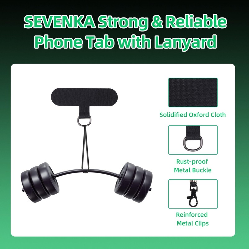 SEVENKA 2 Adjustable Cell Phone Lanyards, Universal Crossbody Neck Straps