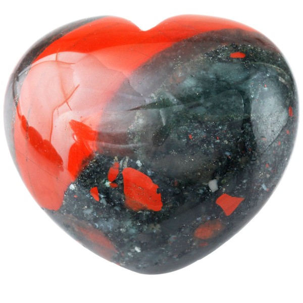Nupuyai Gemstone Heart Worry Stone Crystal Healing Stone Lucky Charm Stone Heart 4 cm for Reiki Healing Meditation