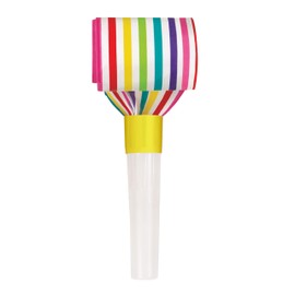 Unique 93433 Rainbow Stripe Party Blowouts | Multicolor | 8 Pcs, Multicolour, Pack of 8