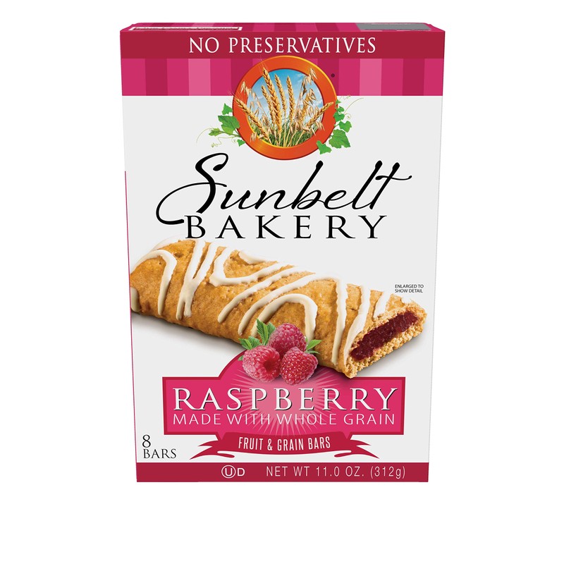 Sunbelt Bakery's Raspberry Fruit & Grain Bars, 5 Boxes, No