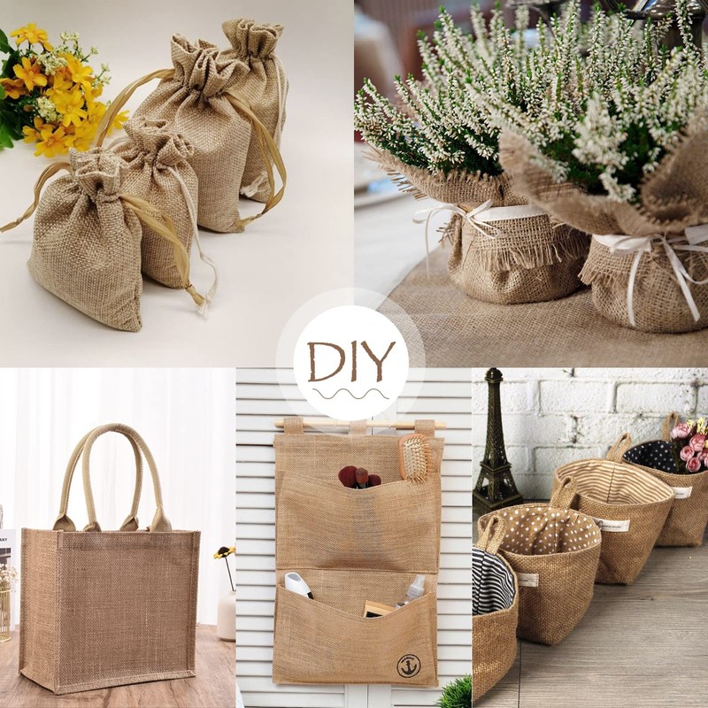 Cieex Jute Table Runner, Jute Ribbon Table Runner, 30 cm