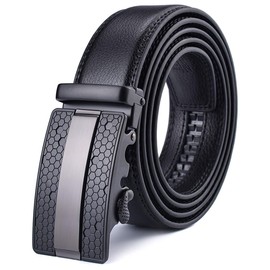 Wetoper Slide Ratchet Belt for Men Dress Pant Shirt Oxfords, Use More Convenient with Automatic Buckle (Up to 39" waist adjustable, Black 2)