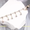 Yheakne Boho Rhinestone Drop Ankle Bracelet Gold Crystal Dangle Anklet
