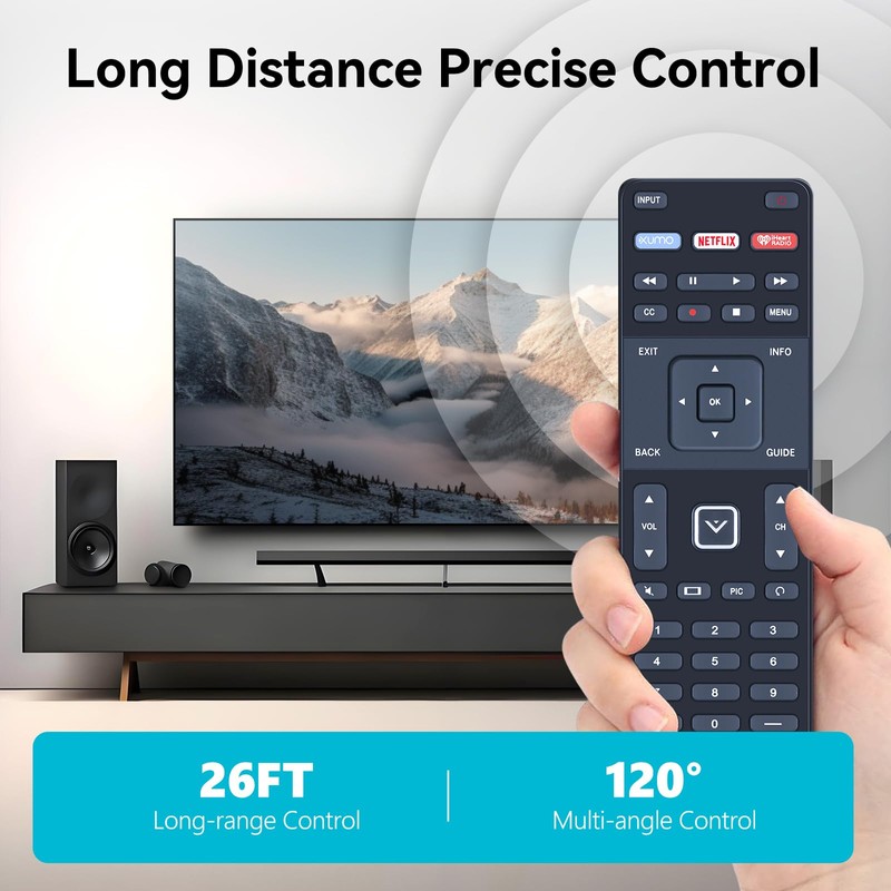 ZWP XRT122 Replacement Remote Control for VIZIO Smart TV D32-D1