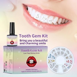 Tooth Gems Kit, DIY Teeth Gem Kit, Fashionable Removable Tooth Gems for Women, Diamond Crystal Teeth Gems for Tooth Decor-Teeth Gems