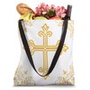 Minimalist Christian Cross Faith Decorative Religious Art Tote Bag