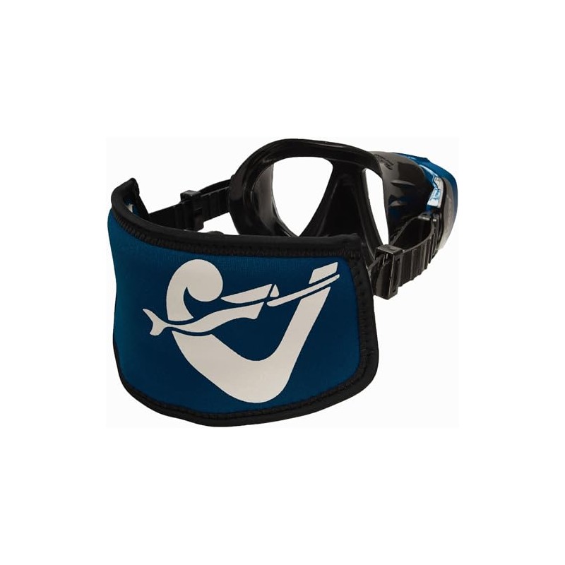 Cressi Simply Neo Mask Strap Cover_Blue Navy/White - Neoprene Mask