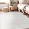 Beverly Rug Micro Loop Area Rug White 6x9 Modern Luxury
