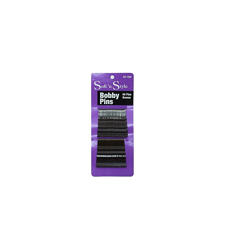 Burmax Soft 'N Style Salon Beauty Bobby Hair Pins Bronze