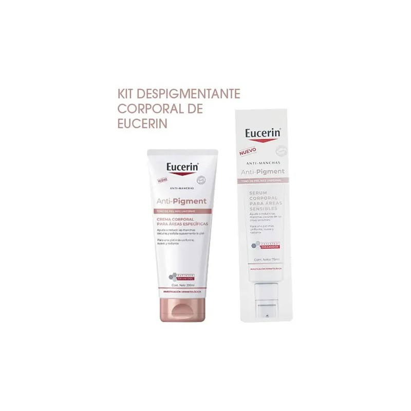 Kit Eucerin Antipigment Corporal, Crema Y Suero Areas Sensib