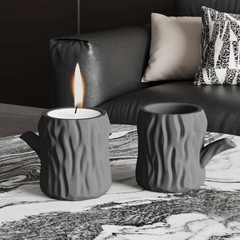 DIY Dropper Mold with Tree Stump Aromatherapy Candle Cup Gypsum