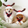 Coume Christmas Antler Check Dog Hat and Scarf Set Winter