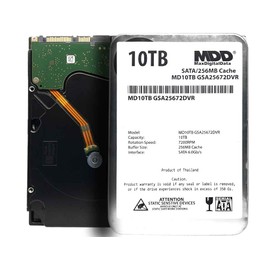 MDD 10TB 7200 RPM 256MB Cache SATA 6.0Gb/s 3.5inch Internal Hard Drive for Surveillance Storage (MD10TGSA25672DVR) - 3 Years Warranty (Renewed)