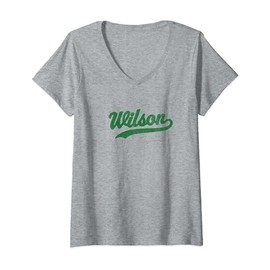 Wilson North Carolina NC Vintage Sports Graphic V-Neck T-Shirt
