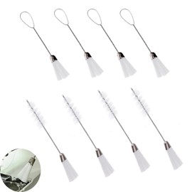 ArrErr 8 Pack Sewing Machine Cleaning Brushes Kit Dust Detail Brush Cleaner Double Head Bristles Clean for Keyboard Computer Car Air Vents Bobbin Area Tight Space, Silver, AE-119