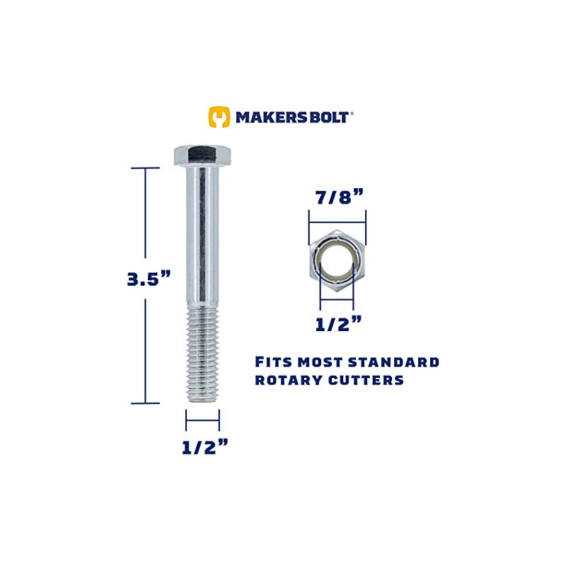 Grade 5 Shear Bolts for Rotary Cutters 1/2" x 3-1/2"
