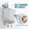 TAILI Suction Toothbrush Holder, Powerful Toothpaste Toothbrush Suction Cup, Self-draining