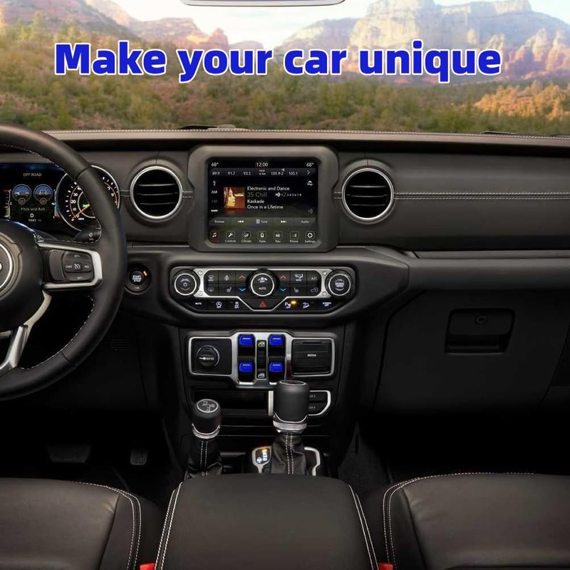 4PCS Upgraded Window Switch Button Cover Compatible with Jeep Wrangler