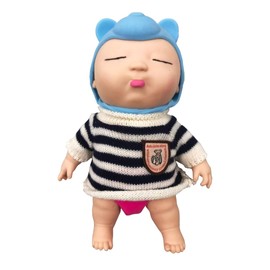 Ugly Babies Big Sweater, Border, 9.8 inches (25 cm), Baby Squeeze Toy Squeeze Doll Toy, Low Rising, Durable, Stretchy, Good Texture, Stress Relief, Decompression Toy, Divergence Goods