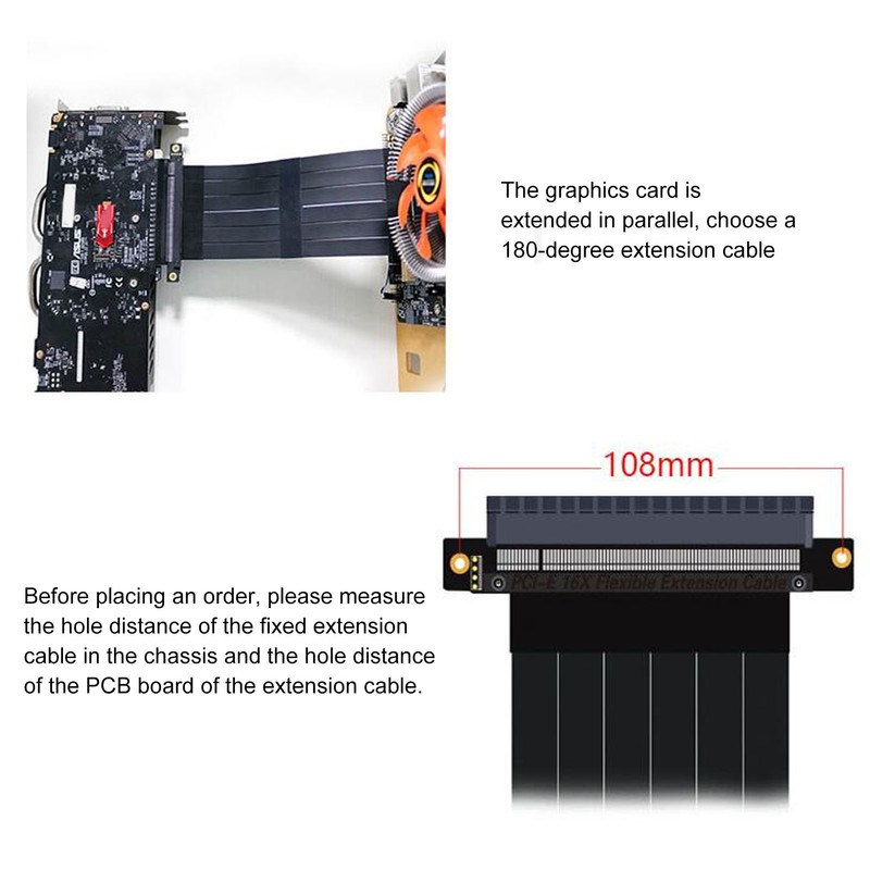 PCIE 3.0 X16 Extension Cable High Speed Flexible Cable Card