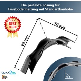 QUICK2FIX® 10 x Professional Angle Braces for Underfloor Heating Angle Braces for Pipe Guide (16-18 mm) Made in Germany 100% Dimensionally Stable Professional Quality