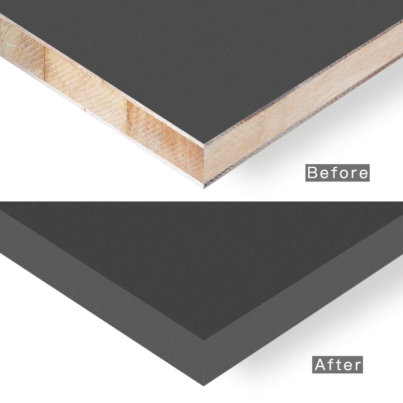 ZYJT PVC Edge Banding, 3/4" x 25ft Non Glued Chrome