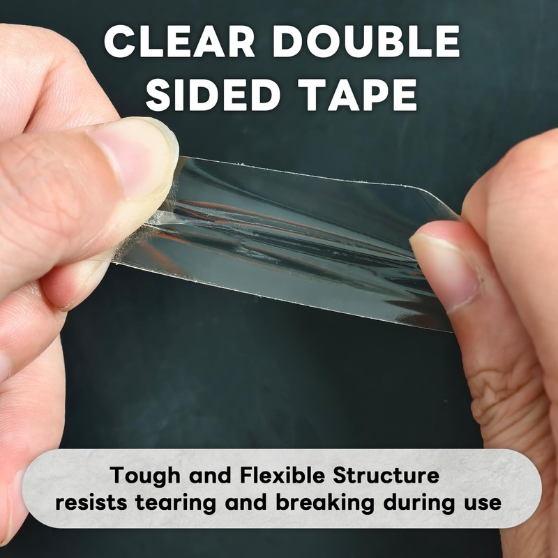 YINTTIAN Ultra-Thin PET Double Sided Tape for Crafts, 1 Inch