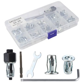 #10-24 Jack Nut with Installation Tool Threaded Insert Nuts Nutserts Jack nut Screw Anchor Spider Rivnut Blind for Plastic Polywood Pressboard Hardboard