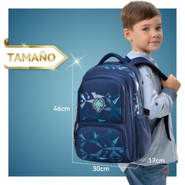 ZIMRAHYG Mochilas para Niños, Mochila Escolar de Gran Capacidad, Mochilasmochilas Escolares Juveniles.Bolsa Escolar de Resistente al Agua, Mochila de Viaje de Ligero, para Primaria (Azul)