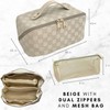 Large Capacity Travel Cosmetic Bag, Travel Makeup Bag, Opens Flat