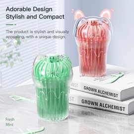 Dental Flossers with Floss Picks Portabl Case,50 Count LIAMOSS Minty Tooth Picks Flossers Handy Case,Cat-Inspired Design,Convenient and Hygienic,Suitable for Home, or Outdoors(WhitPink,2Pcs)