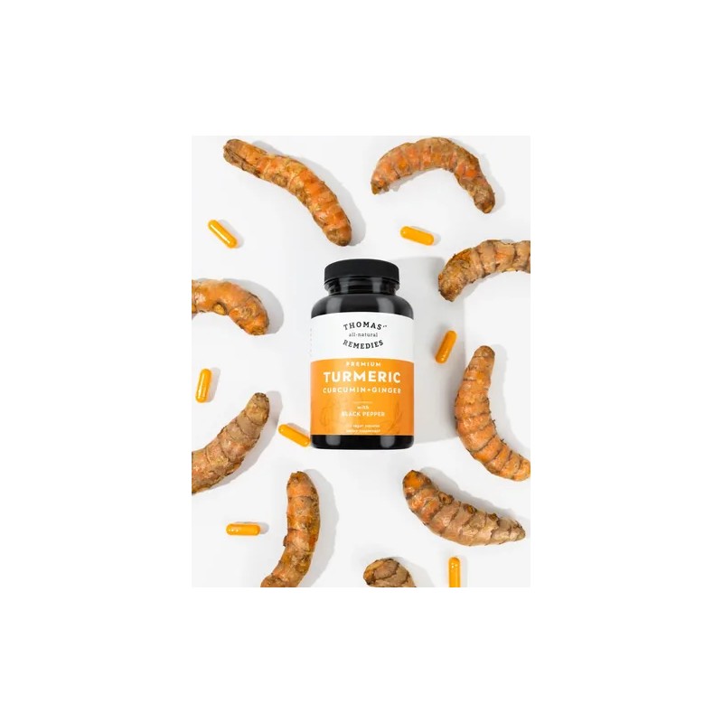 Thomas' Remedies Cúrcuma, Jengibre Y Pimienta Negra 120ct