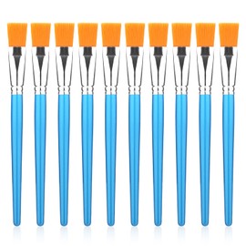 10 Flat Brushes, 1 Inch Oil Painting Brushes, Synthetic Watercolor Acrylic Brush for Acrylic, Watercolor, Oil Painting, Crafts, Face Body Art