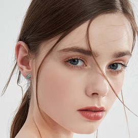 Panda Stud Earrings 925 Sterling Silver Panda Earrings Animal Jewellery for Women