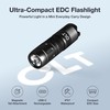 CLT Mini EDC Rechargeable Flashlight Magnetic Keychain, Snap on/off, 105