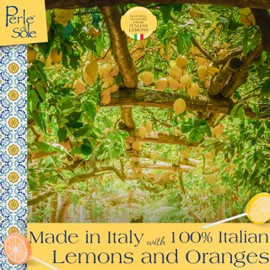 Perle di Sole Assorted Lemon and Orange Lollipops Individually Wrapped - Italian Fruit Candy Lollipops - Lemon Shape and Orange Lollipop Suckers (4.94 oz.)