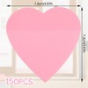 150 Sheets Waterproof Heart Sticky Notes 2.8'' Heart Shaped Transparent