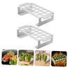 LALAFINA 2pcs Stainless Steel Grill Rack for Bbq Pepper Cooking