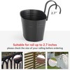 Dahey Metal Iron Hanging Flower Pots for Railing Fence Hanging