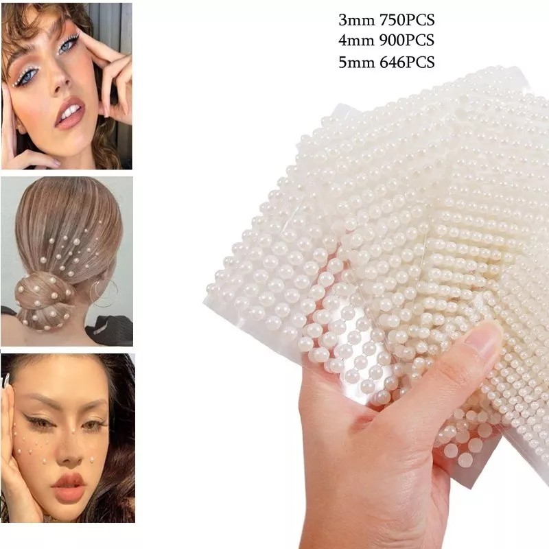 you-shop +2000 Perlas Strass Adhesivas Para Cabello Cara Y Cuerpo