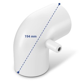 Aquade PVC Angle 90 ° 50 mm 2 x Socket for Whrlpoolbau or Garden Whirlpool Fitting