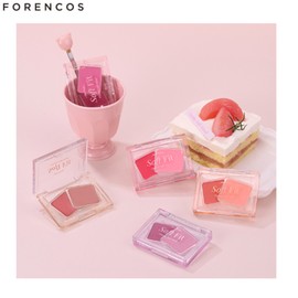 FORENCOS Soft Fitting Cream Blusher 3g, Color:02 Peach Like