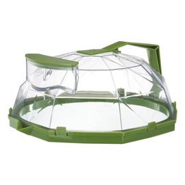 Microwave Food Cover with Handle High Temperature Resistant Microwave Splatter Cover Plate Guard Cover with Air Vent for Kitchen Grass Green