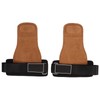 2PCS Weight Lifting Grips with Wrist Straps Cowhide SBR Full