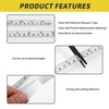 2 Packs 1/2-Inch Self-Adhesive Measuring Tape, 78 Inch or 200cm