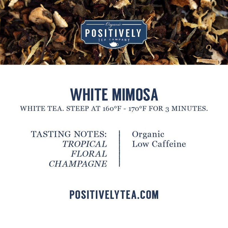 Organic Positively Tea Company, White Tea Sampler, Loose Leaf, 4